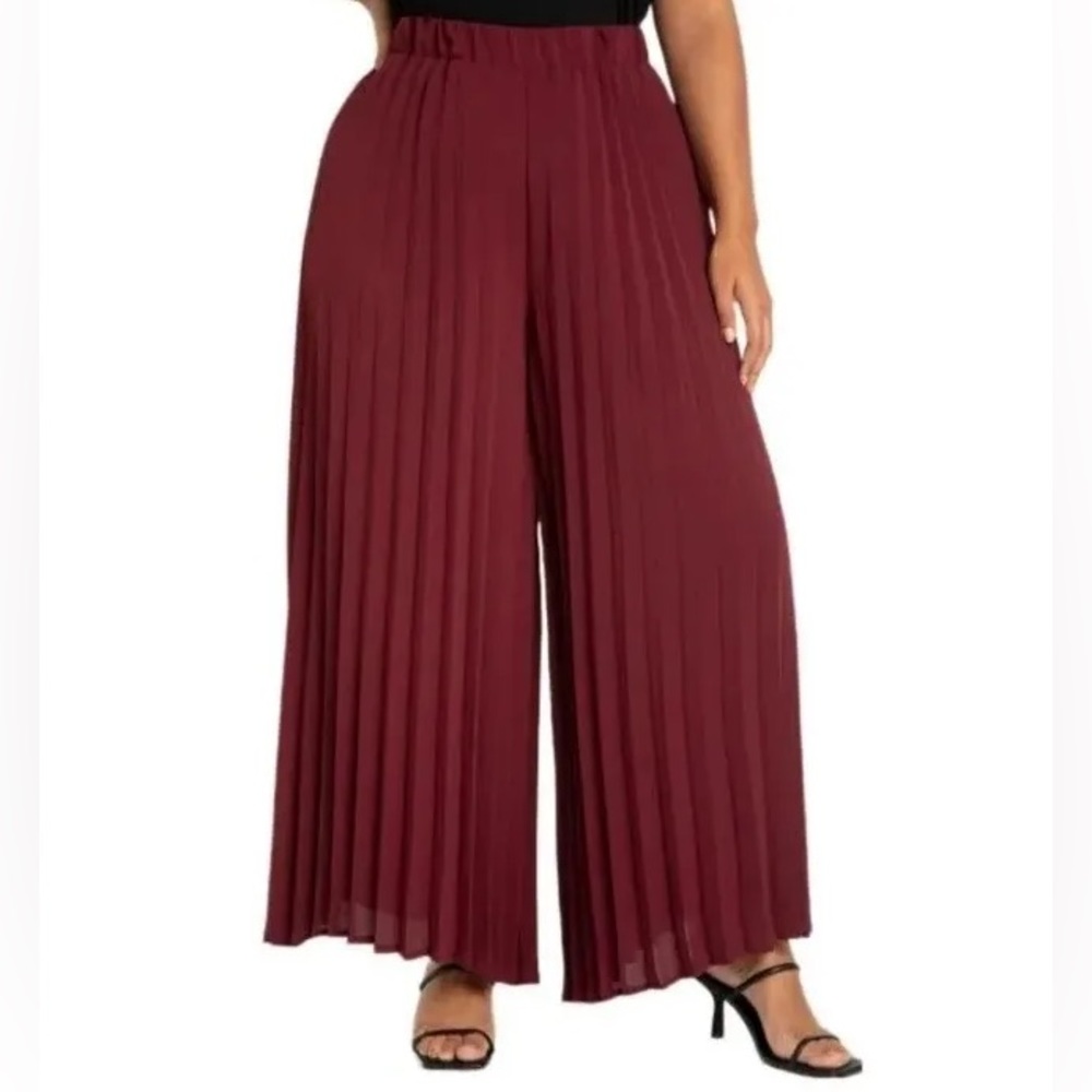 Eloquii Pleated Palazzo Pants